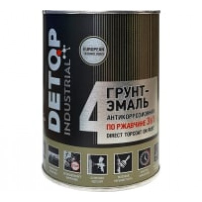 DETOP 4 - Грунт-эмаль по ржавчине 3 в 1 - 8016 коричневая 0.75л DETOP 4 - Грунт-эмаль по ржавчине 3 в 1 - 8016 коричневая 0.75л