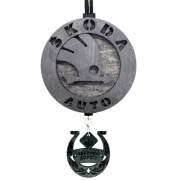 Ароматизатор воздуха Aroma bar Шкода с мини-брелоком в черном цвете (0185642)