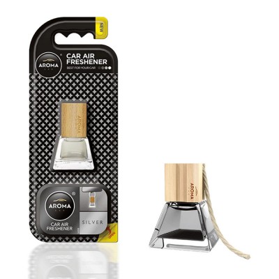 Ароматизатор воздуха жидкостные Aroma Car Prestige Wood Silver Ароматизатор воздуха жидкостные Aroma Car Prestige Wood Silver