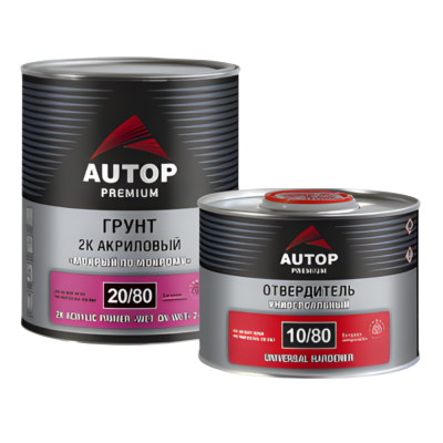 Грунт AUTOP Premium 20/80 мокрый по мокрому Белый 1л+0.5л (10/80)НОВИНКА Грунт AUTOP Premium 20/80 мокрый по мокрому Белый 1л+0.5л (10/80)НОВИНКА