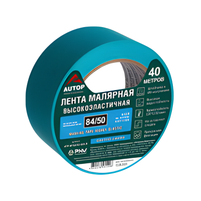 Лента малярная AUTOP 84/50 высокоэластичная (светло-синяя) 50 мм x 40 м (20 шт в коробке) цена за 1 шт Лента малярная AUTOP 84/50 высокоэластичная (светло-синяя) 50 мм x 40 м (20 шт в коробке) цена за 1 шт