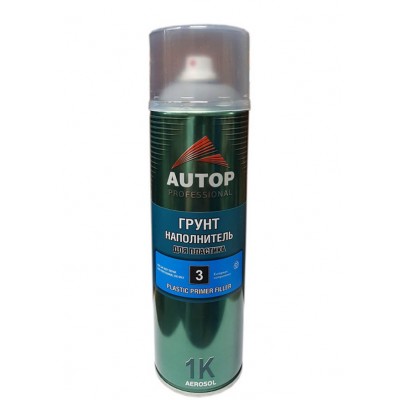 Аэрозоль AUTOP (N03) Грунт наполнитель для пластика серый 650 мл Аэрозоль AUTOP (N03) Грунт наполнитель для пластика серый 650 мл