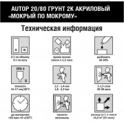 Грунт AUTOP Premium 20/80 мокрый по мокрому черный 1л+0.5л (10/80)