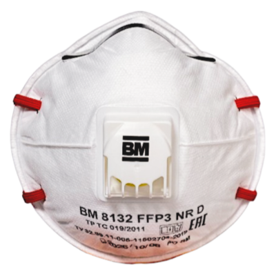 Респиратор BM 8132 FFP3 NRD с клапаном. белый Респиратор BM 8132 FFP3 NRD с клапаном. белый