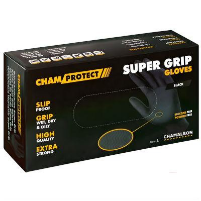 Перчатки нитриловые одноразовые CHAMALEON Super Grip размер M 40 пар в коробке (48901) Перчатки нитриловые одноразовые CHAMALEON Super Grip размер M 40 пар в коробке (48901)