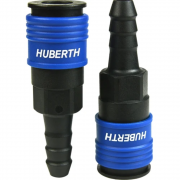 Быстроразъём пневмотический(HUBERTH RP208412) с клапаном `ёлочка` 10мм (пластик)