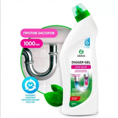 Средство для прочистки канализационных труб GRASS Digger-gel 1 л (125438) Средство для прочистки канализационных труб GRASS Digger-gel 1 л (125438)
