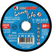 Круг отрезной 125х1.0x22.2 мм для металла Long Life LUGAABRASIV (4603347215616)
