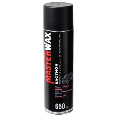 Мастика MasterWax Полимерно-битумная БАСТИОН аэрозоль. 650 мл Мастика MasterWax Полимерно-битумная БАСТИОН аэрозоль. 650 мл