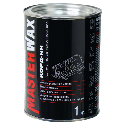 Мастика MasterWax Полимерно-битумная КОРД-НН. ж/б.1кг Мастика MasterWax Полимерно-битумная КОРД-НН. ж/б.1кг