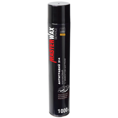 Антигравийное покрытие MasterWax(314) с эффектом шагрени (аэрозоль) 1000 мл черный НОВИНКА Антигравийное покрытие MasterWax(314) с эффектом шагрени (аэрозоль) 1000 мл черный НОВИНКА