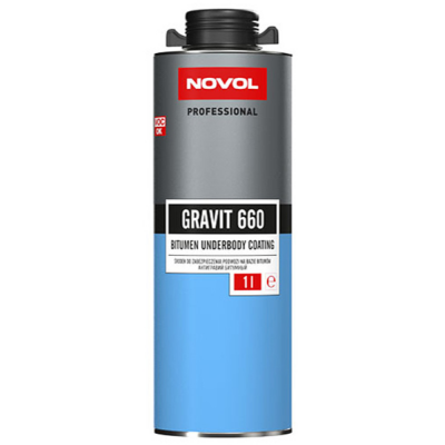 Битумное покрытие NOVOL GRAVIT 660 2в1 СОК чёрный 1л Битумное покрытие NOVOL GRAVIT 660 2в1 СОК чёрный 1л