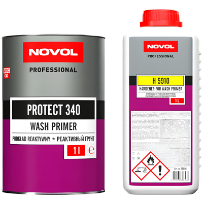 Грунт NOVOL PROTECT 340 Реактивный грунт WASHPRIMER 1+1 1л с отвердителем NOVOL H5910 1 л Грунт NOVOL PROTECT 340 Реактивный грунт WASHPRIMER 1+1 1л с отвердителем NOVOL H5910 1 л