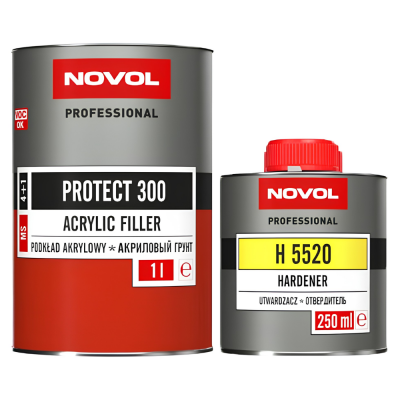 Грунт NOVOL PROTECT 300 MS 4+1 белый 1л с отвердителем NOVOL H5520 0,2 л Грунт NOVOL PROTECT 300 MS 4+1 белый 1л с отвердителем NOVOL H5520 0,2 л
