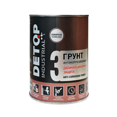DETOP 3 Грунт двойная барьерная защита-Красно-коричневый-0.75л DETOP 3 Грунт двойная барьерная защита-Красно-коричневый-0.75л