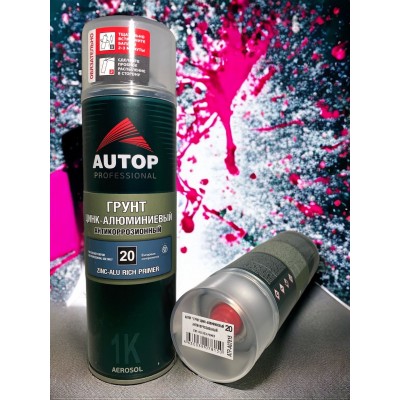 Аэрозоль AUTOP (N20) Грунт цинк-алюминиевый антикоррозионный 650мл Аэрозоль AUTOP (N20) Грунт цинк-алюминиевый антикоррозионный 650мл
