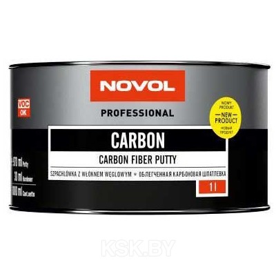 Шпатлёвка NOVOL CARBON с углеволокном легкая 1л РП Шпатлёвка NOVOL CARBON с углеволокном легкая 1л РП