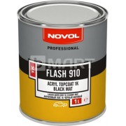 Краска акриловая Novol FLASH 910 1L чёрный мат