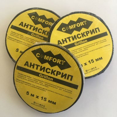 Шумоизоляция Grilon чёр (антискрип) в ленте 5м*15мм Шумоизоляция Grilon чёр (антискрип) в ленте 5м*15мм