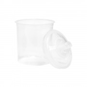 Одноразовый пластиковый бачок с крышкой 600 мл (596600)