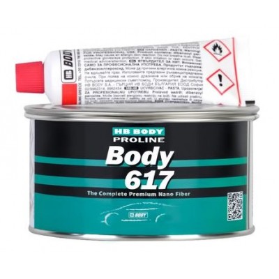 Шпатлёвка со стекловолокном BODY NANO FIBER 617 1.8кг Шпатлёвка со стекловолокном BODY NANO FIBER 617 1.8кг