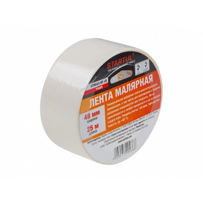 Лента малярная 48ммх25м STARTUL PROFI (ST9043-48-25). белая Лента малярная 48ммх25м STARTUL PROFI (ST9043-48-25). белая