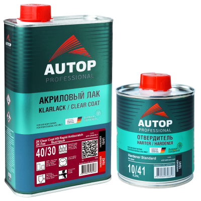 Лак AUTOP (RAPID быстрый HS 2K) 1л+отв (40-30) Лак AUTOP (RAPID быстрый HS 2K) 1л+отв (40-30)