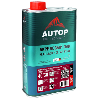 Лак AUTOP (RAPID быстрый HS 2K) 1л+отв (40-30) Лак AUTOP (RAPID быстрый HS 2K) 1л+отв (40-30)