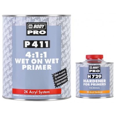 Грунт BODY 4+1+1 P411 серый 1л Грунт BODY 4+1+1 P411 серый 1л