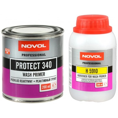 Грунт NOVOL PROTECT 340 Реактивный грунт WASHPRIMER Отвердитель H5910 1+1 0.2л+0.2л Грунт NOVOL PROTECT 340 Реактивный грунт WASHPRIMER Отвердитель H5910 1+1 0.2л+0.2л