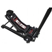 Домкрат подкатной гидравлический усиленный низкопрофильный с прорезиненной накладкой на рукоятке 3т(2 поршня. резиновая накладка.h min75мм.h max510мм) (F-T830018)