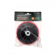 Тарелка опорная для УШМ в комплекте с кругами шлифовальными самоцепляющимися. 7пр.(125мм. М14+адаптер для дрели.Р40/60/80/120/240) (F-PSD125)