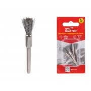 Щетка из углеродистой стали 5 мм WORTEX (раб. диам. 5.0 мм. диам. хвостовика 3.2 мм. 15000 об/мин) (ETBS3205018)