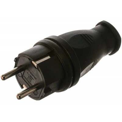 Вилка прямая каучук 2Р+РЕ 16А 250В IP44 TDM (SQ0612-0001) Вилка прямая каучук 2Р+РЕ 16А 250В IP44 TDM (SQ0612-0001)