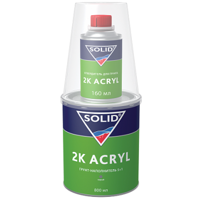 Грунт SOLID 5+1 2К ACRYL наполнительный 0.8+0.16 серый Грунт SOLID 5+1 2К ACRYL наполнительный 0.8+0.16 серый