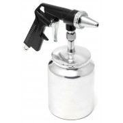 Пистолет пескоструйный пневматический с бачком (бачок-1л .сопло-6.3. расход воздуха 360 л/мин.давление 6-8bar)  (F-2376)