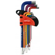 Ключи шестигранные 1.5-10мм 9пр Yato YT-05631