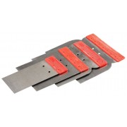 Шпателя железные набор 4шт с  красной ручкой (германия)