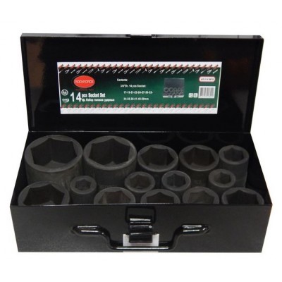 Набор головок ударных 14пр.. 3/4 в кейсе (RF-6141MPB) Набор головок ударных 14пр.. 3/4 в кейсе (RF-6141MPB)