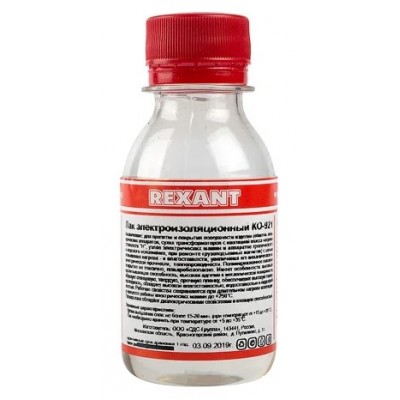 Лак электроизоляционный KO-921 30 мл REXANT (09-3788) Лак электроизоляционный KO-921 30 мл REXANT (09-3788)
