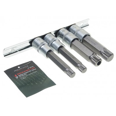 Набор головок-бит Spline 12-лучевых. 4 пр 1/2. на планке (RF-40916L) Набор головок-бит Spline 12-лучевых. 4 пр 1/2. на планке (RF-40916L)